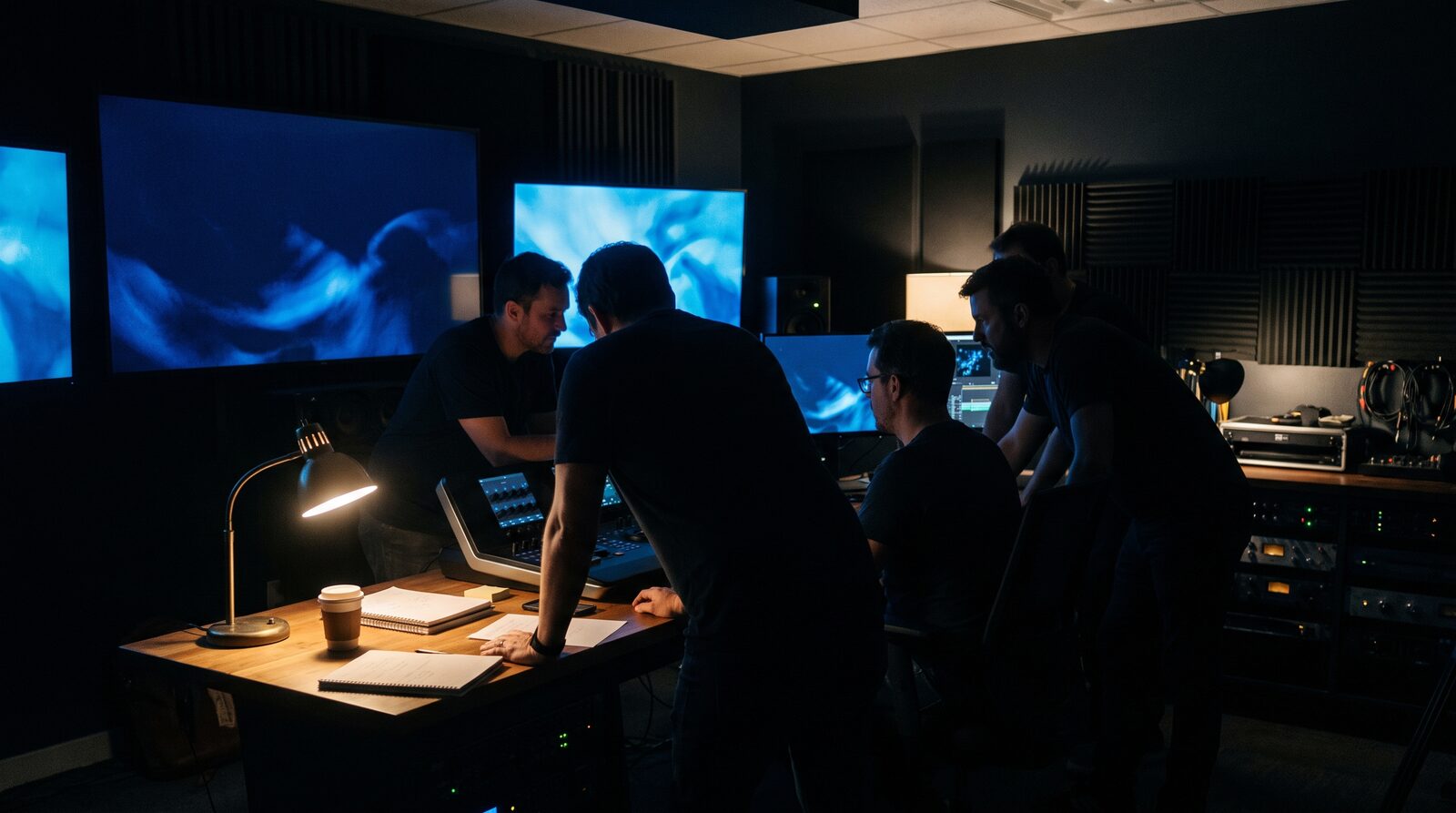 The 7dots studio at work