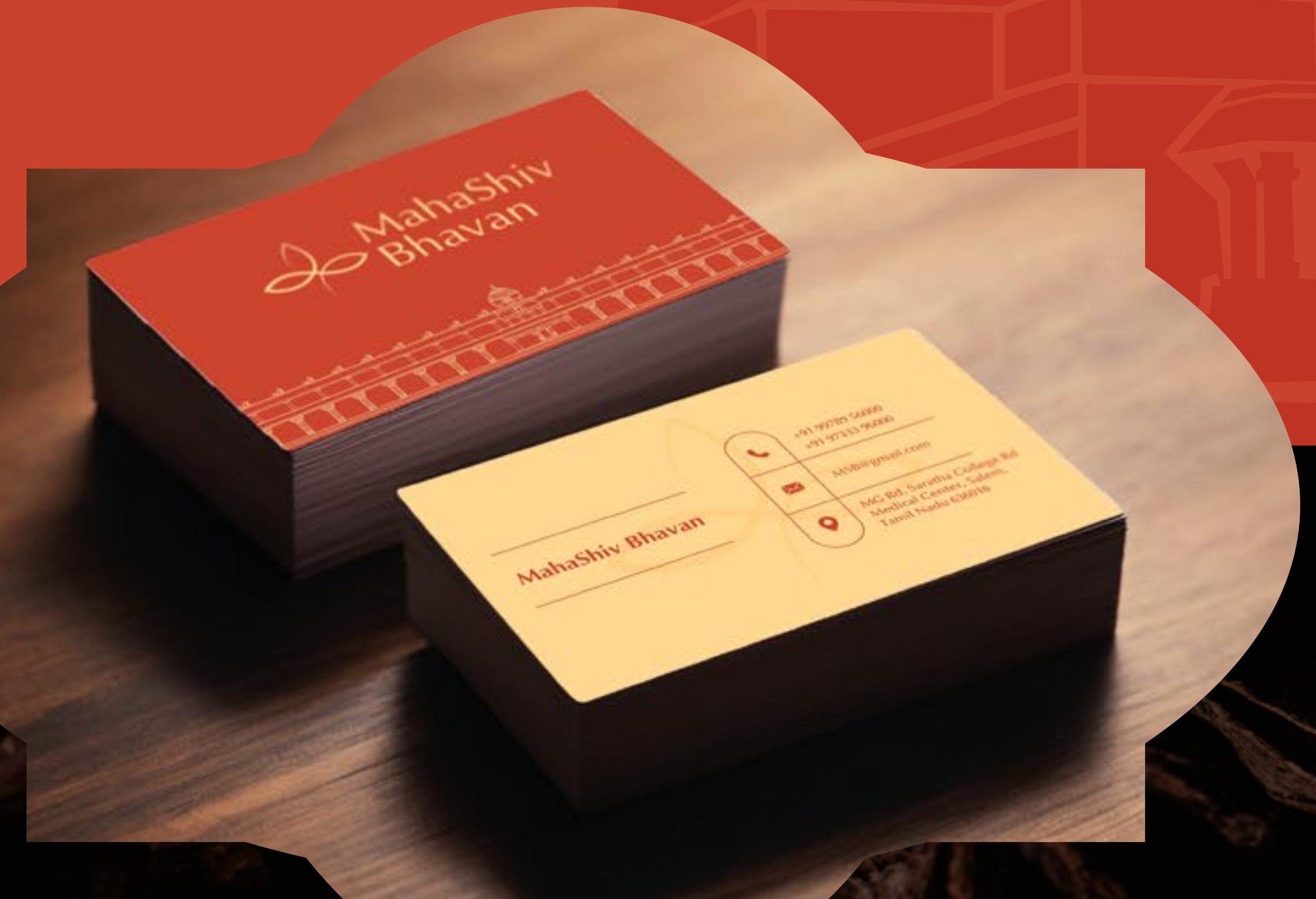 Business cards, both colourways