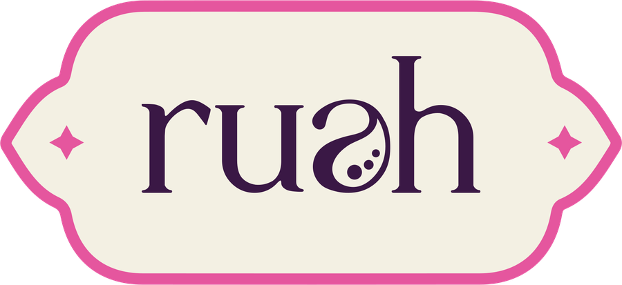 Cream with pink keyline