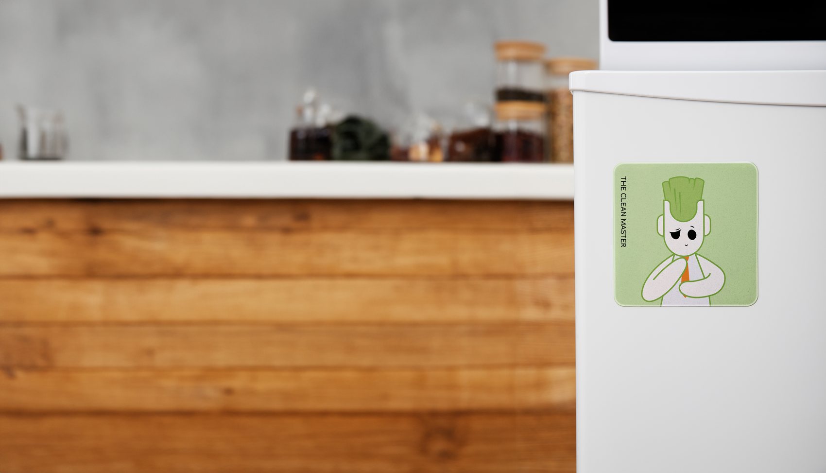 Fridge magnet — the mascot stays in the kitchen