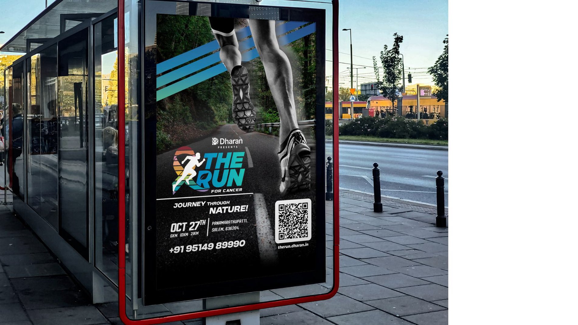 Bus shelter, with QR registration