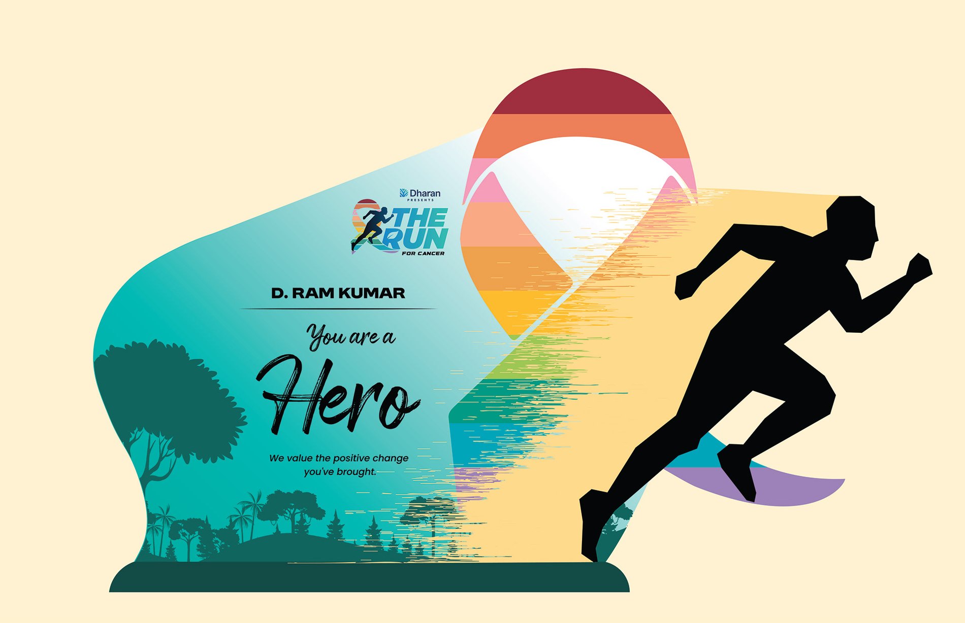 You are a hero — runner standees